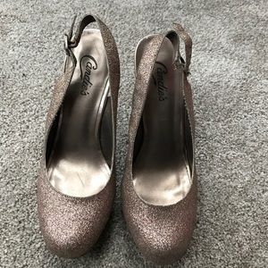Candies glitter sling backs