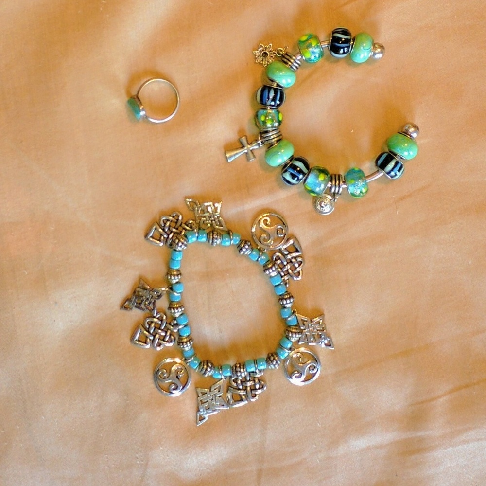 3 piece turquoise set