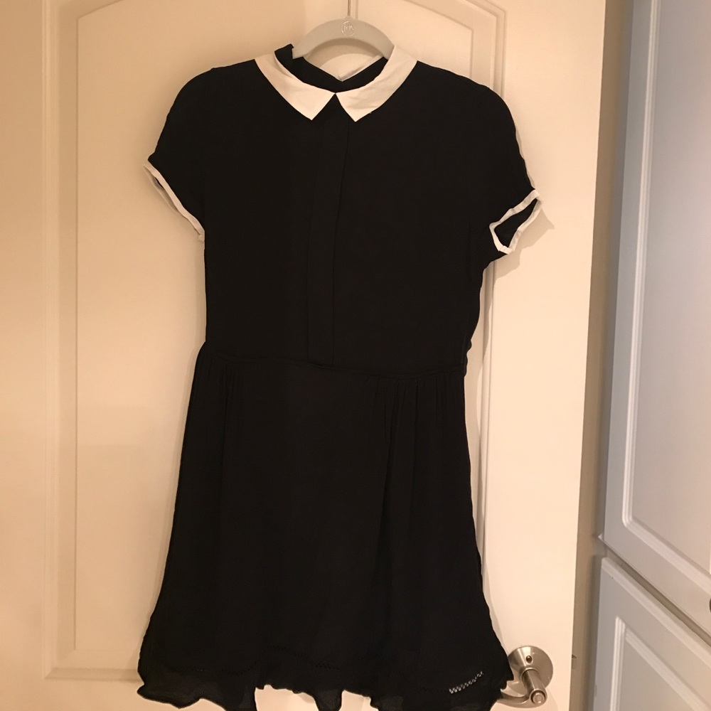 Black dress with white collar