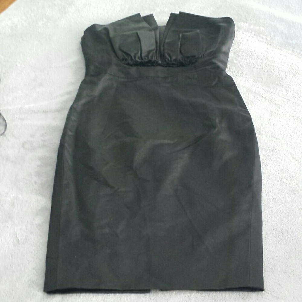 Strapless black dress