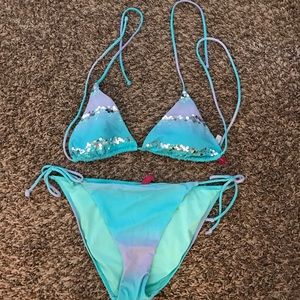Victoria's Secret large bikini with BLING 🦄💎