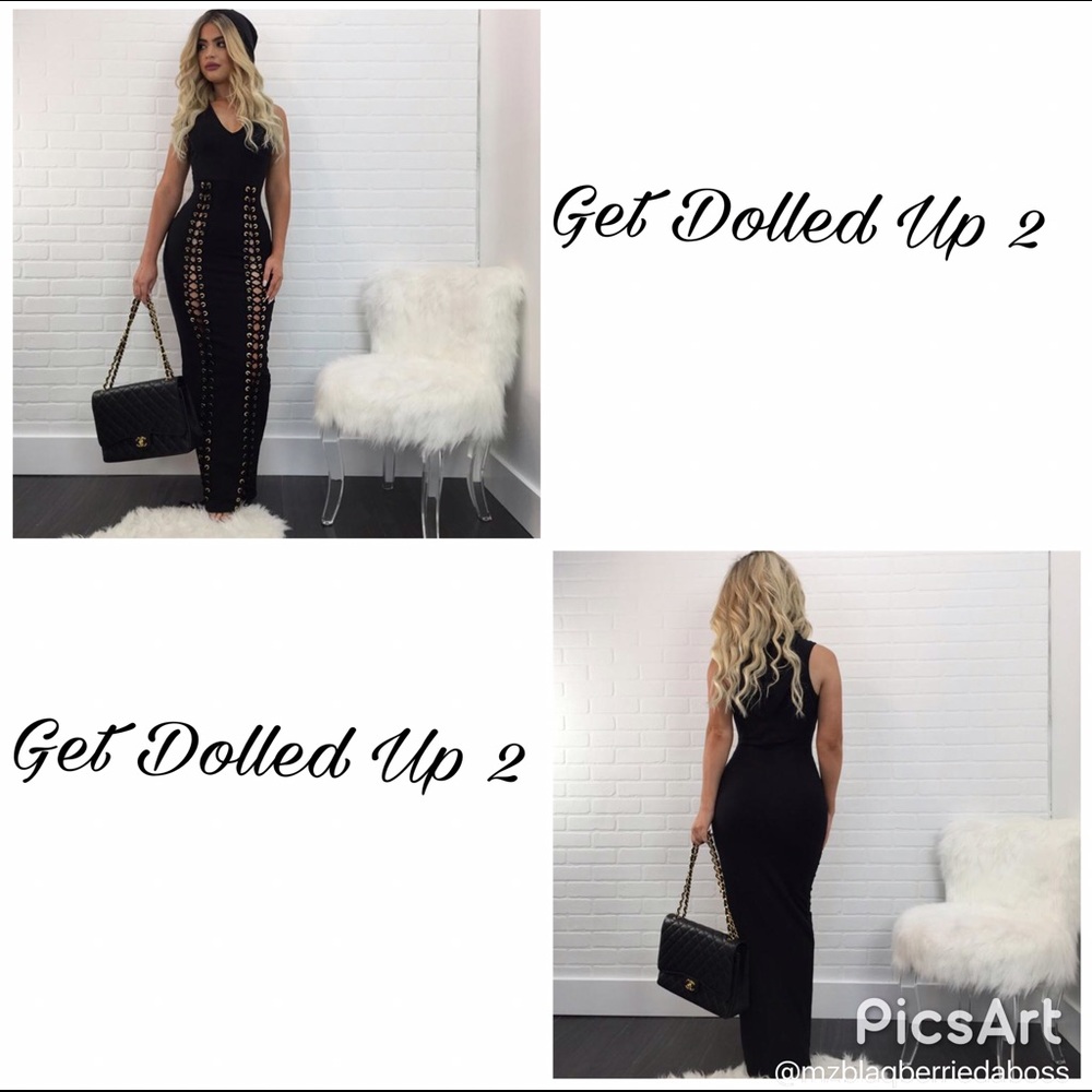 Laced Up Maxi Dress