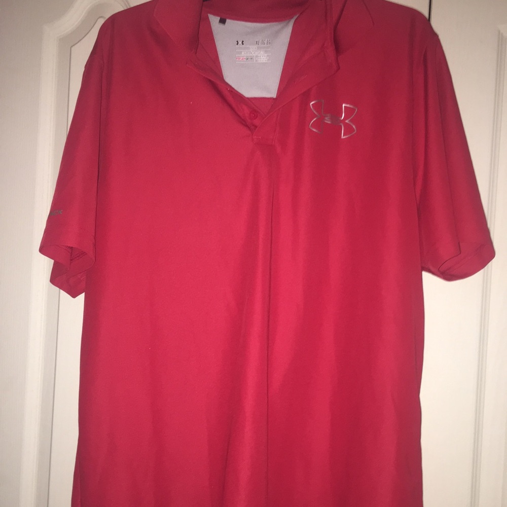 Men's Red Under Armour Polo