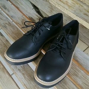 H&M Black Platform Oxfords