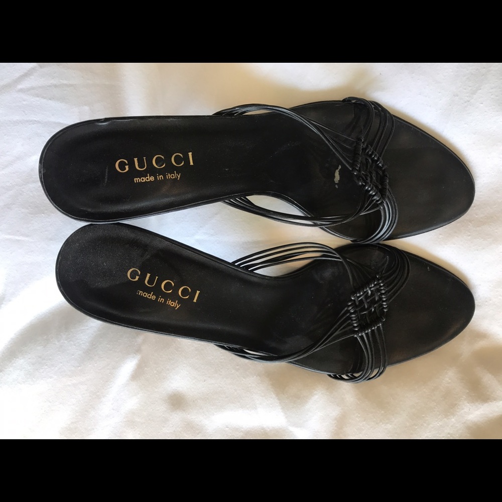 Gucci 3 1/2 heel leather sandal