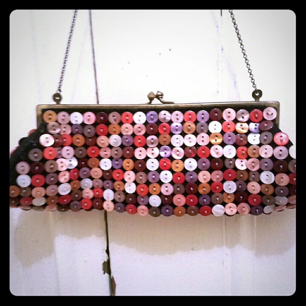 BUTTONED INSPIRED EVENING BAG