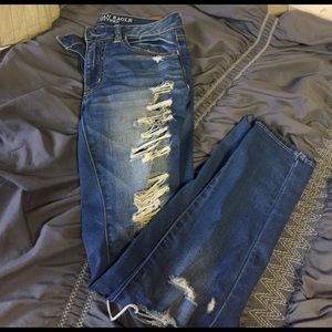 American Eagle ripped skinny jeans