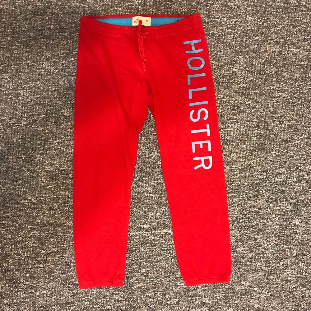 100% authentic Hollister red sweatpants