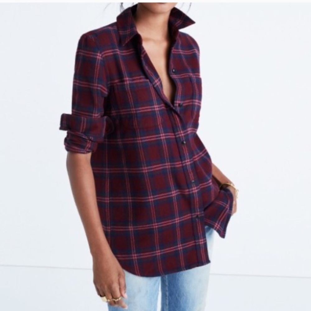 Madewell Flannel Classic Ex-Boyfriend Shirt