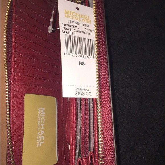 Red Michael Kors tote & wallet - Picture 4 of 4