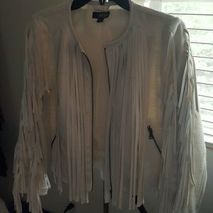 Off White Western Fringed Jacket