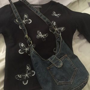 Set bundle of Girls Boho Bag & Butterfly Sweater