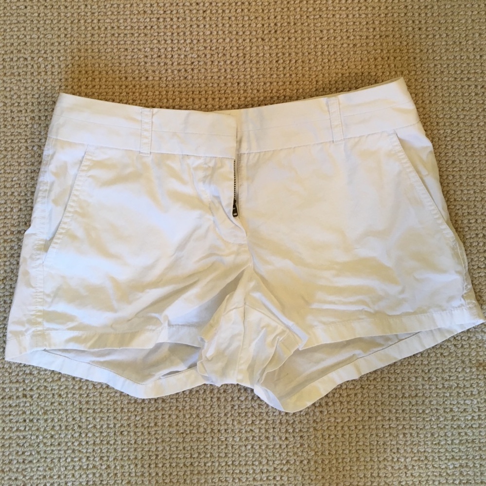 J CREW white chino shorts