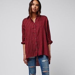 Topshop Sugar Baby Checkered flannel