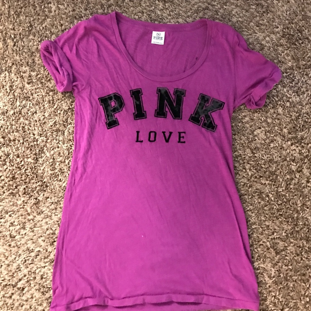 Victoria secret pink size large purple T-shirt