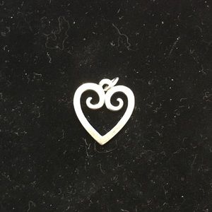 James Avery Heart Charm Pendant Sterling Silver
