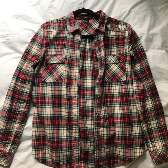 Forever 21 studded flannel - Picture 1 of 3