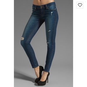 Paige size 27 distressed skinny jeans