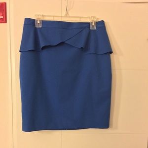 Express Blue Peplum Skirt NWT
