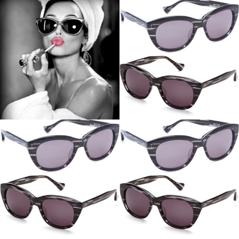 DITA 'Savoy' Cat Eye Black Sunglasses