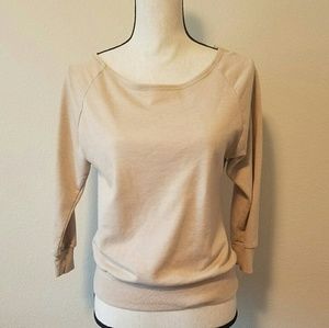Beige Cut Out Sweater