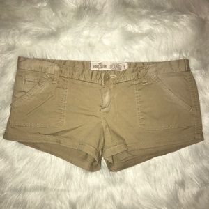 Hollister Super Low-Rise Khaki Shorts