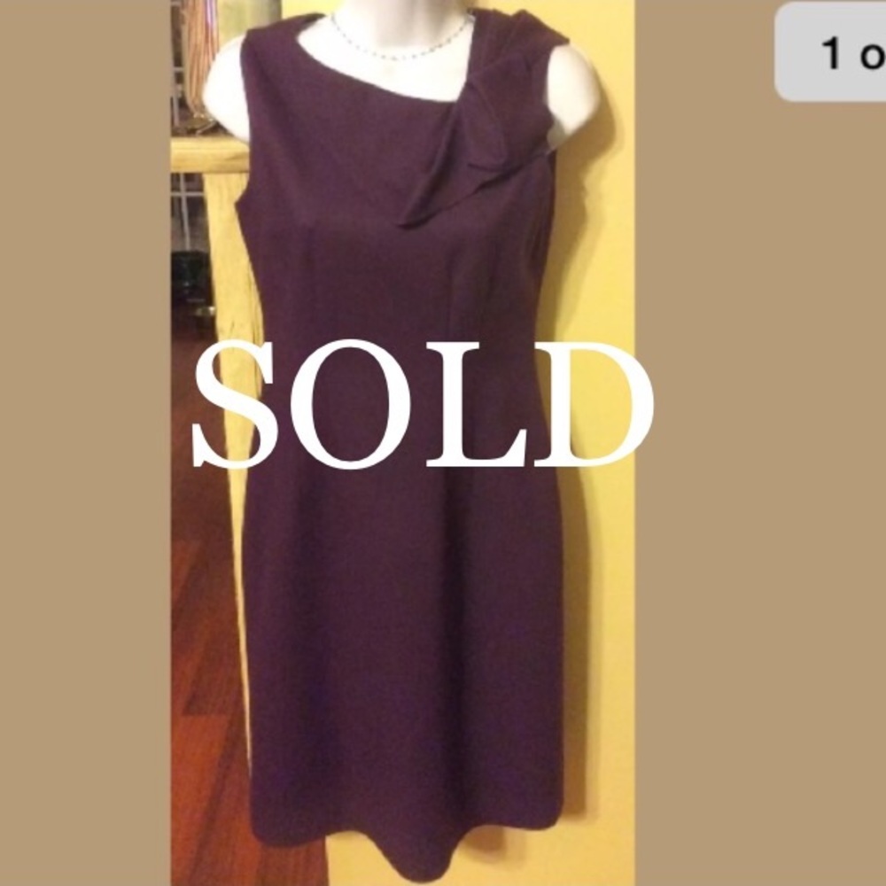 🌺Elie Tahara Eggplant Size 2 Sheath Dress🌺