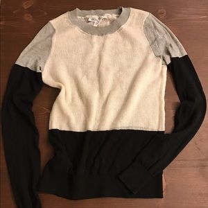BCBG light colorblock sweater