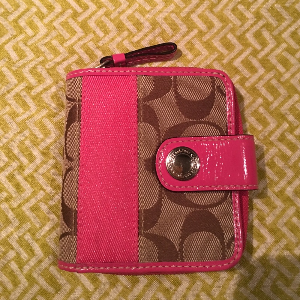 Coach small zip wallet
