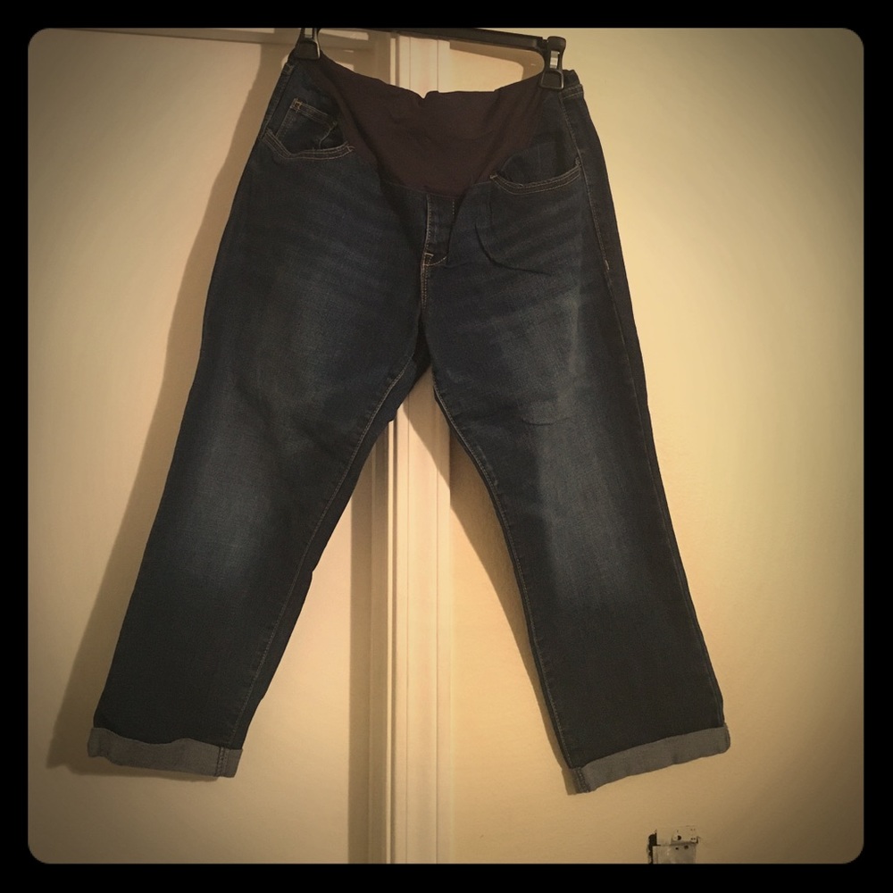 Denim Maternity capris