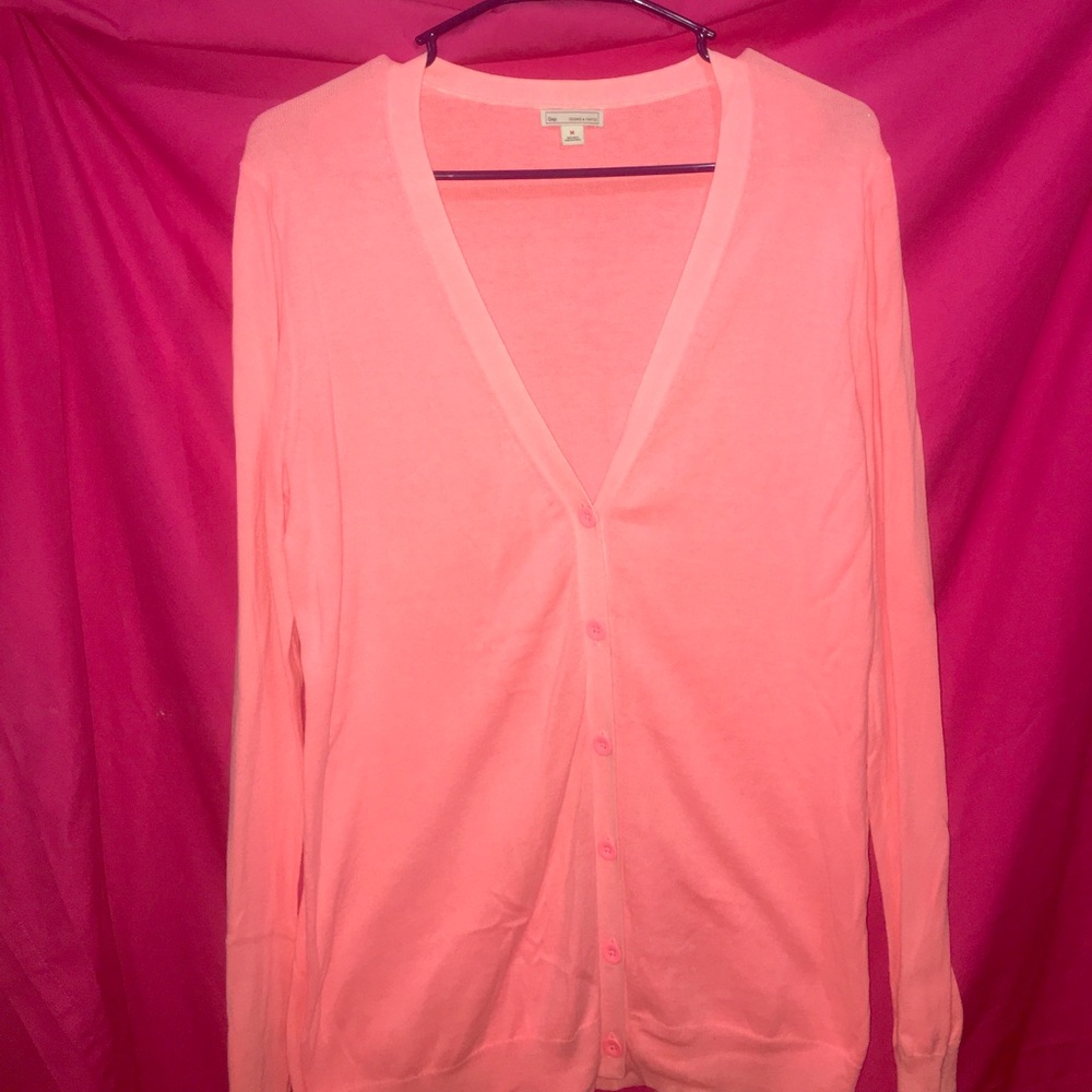Neon Coral Cardigan
