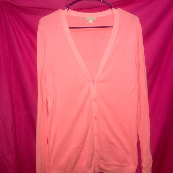 Neon Coral Cardigan - Picture 1 of 3