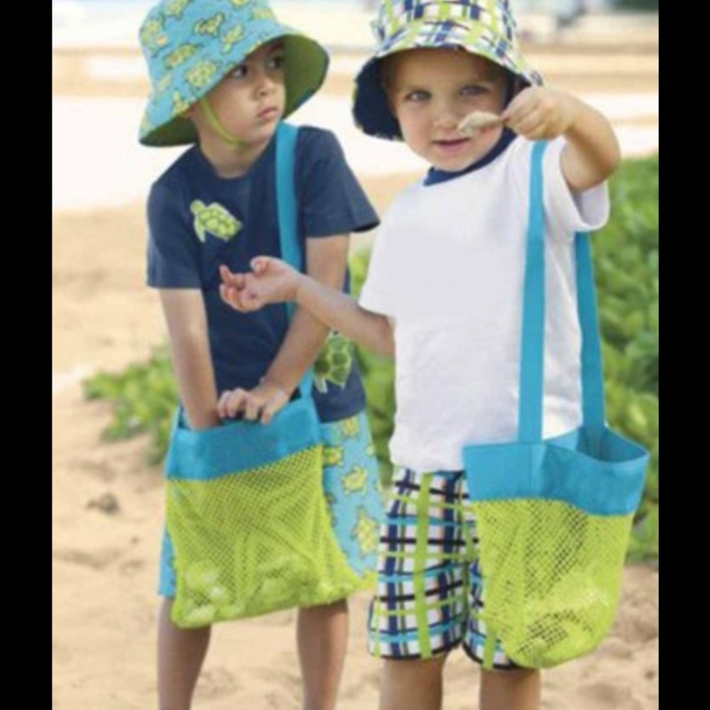 Small Mesh "Kids Beach Treasures" Bag
