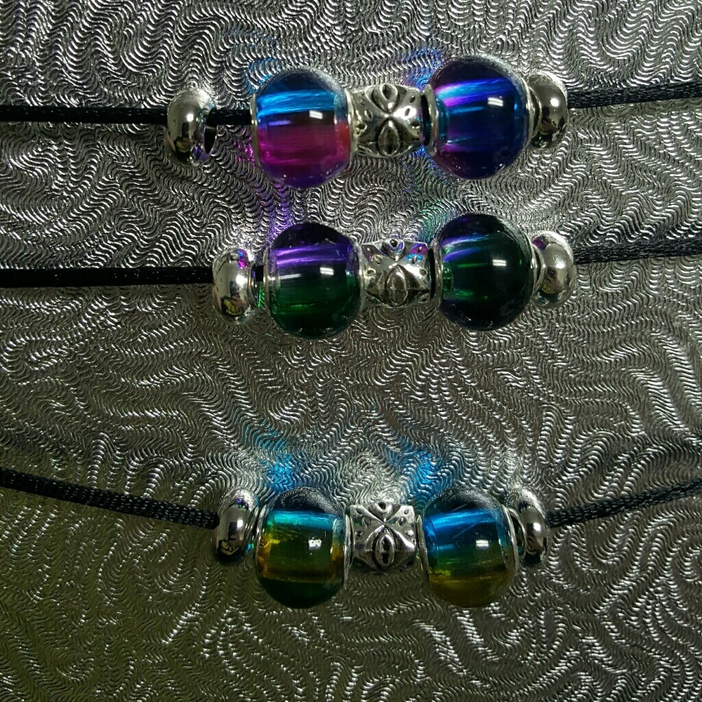 NWT Kira's Kreations rainbow beaded necklaces.