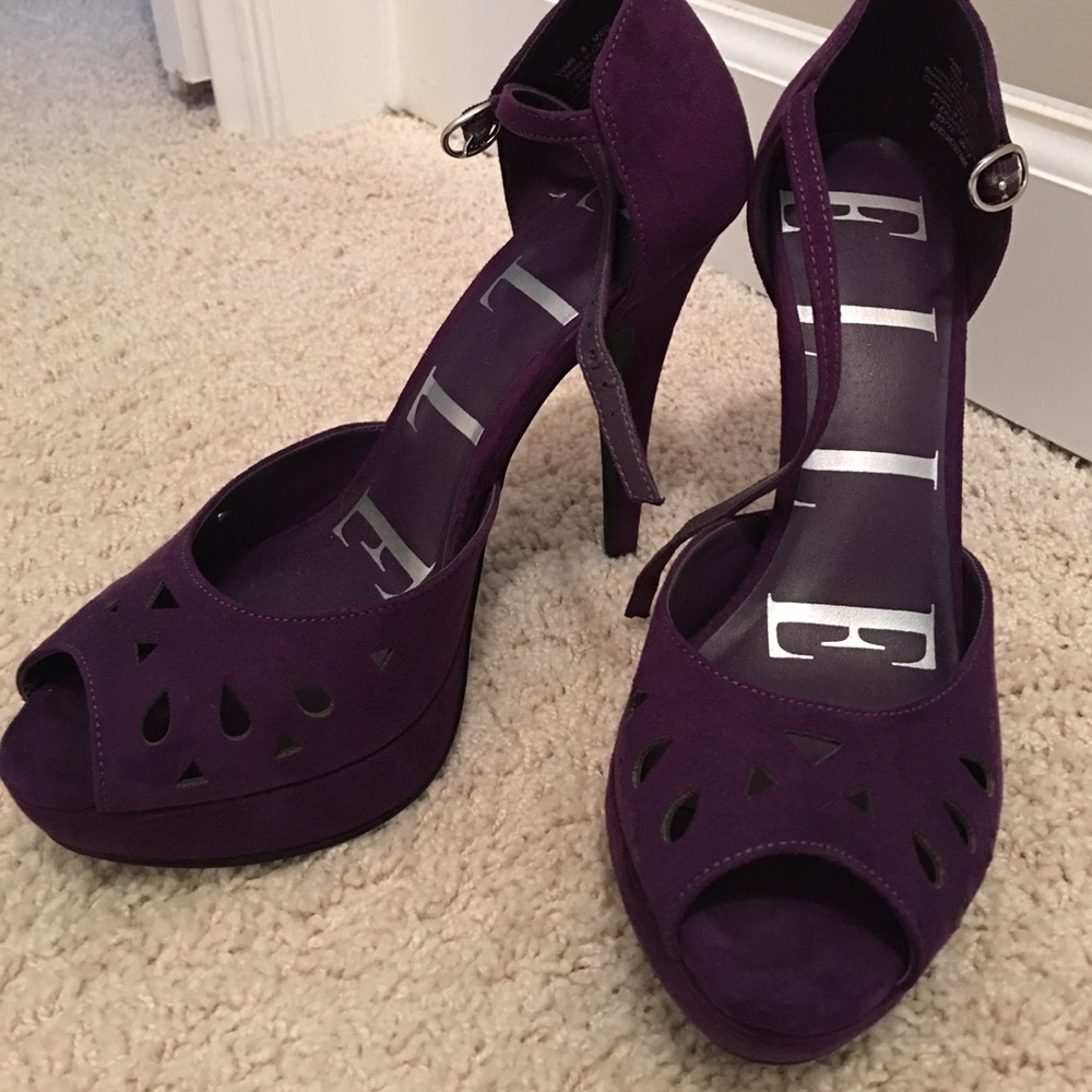 Elle purple high high heels size 8