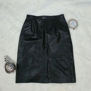 Black Leather Pencil Skirt Black Leather Pencil Skirt
