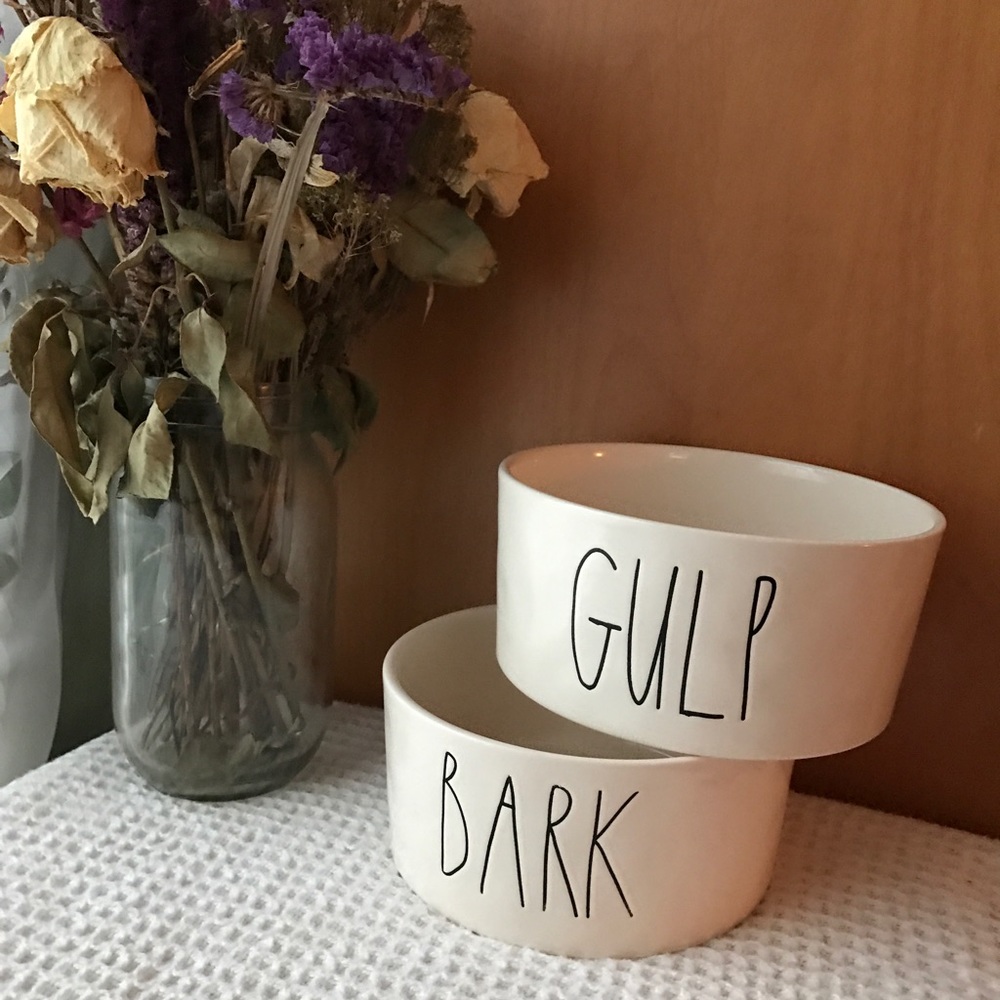 Rae Dunn dog bowls