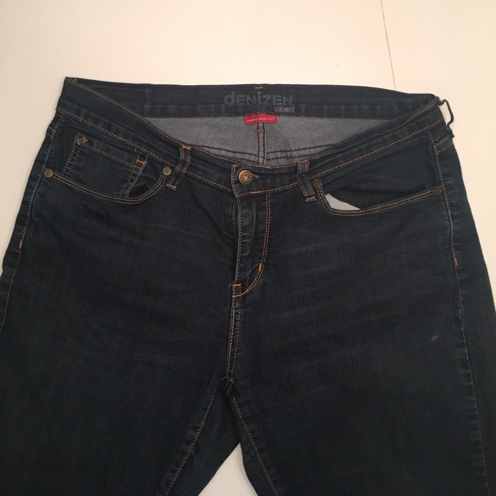 Dark wash boot cut jeans