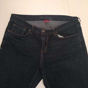 Dark wash boot cut jeans