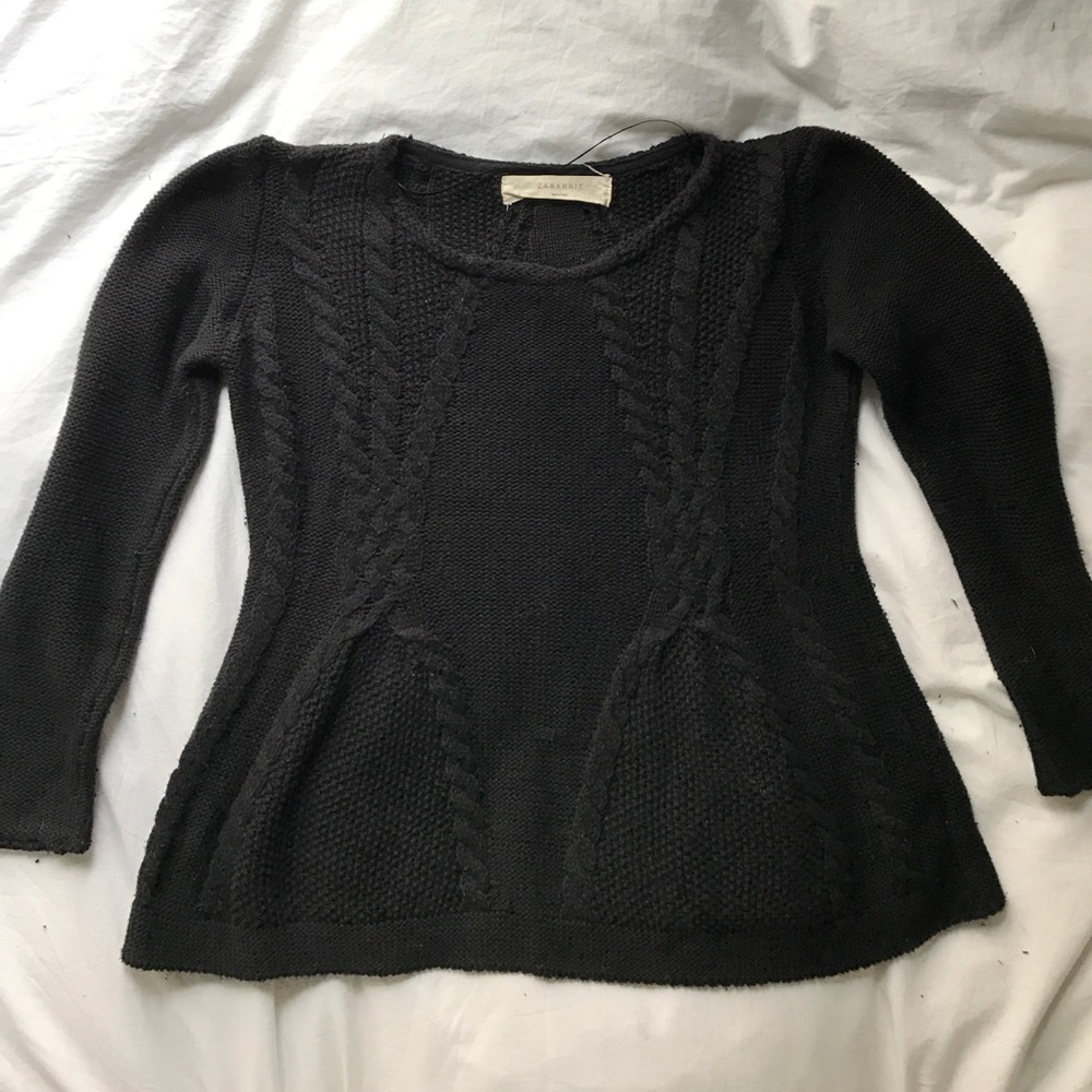 Zara peplum knit sweater