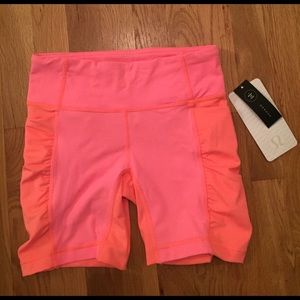 Lululemon Pink speed track shorts Women's size 4