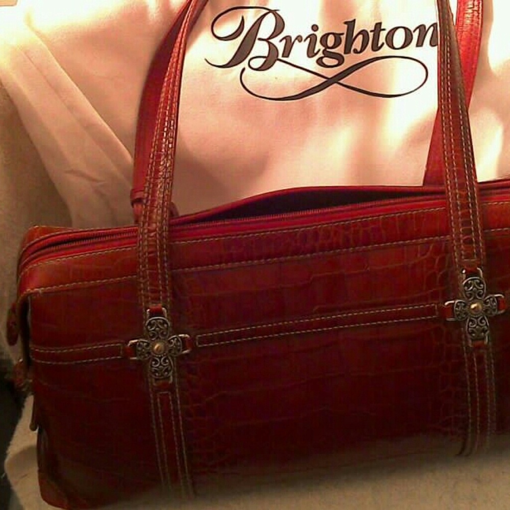 SOLD Brighton Red Purse w/ Dust Bag - Picture 2 of 7