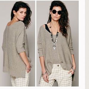 Nwot Free People cable knit oversize jumper