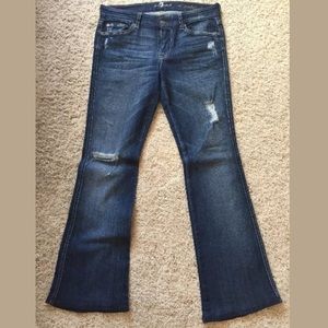 7 For All Mankind APocket Rhinestone Flares Sz 28