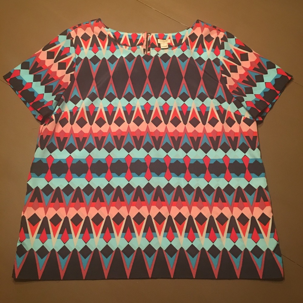 J Crew Summer short sleeve blouse