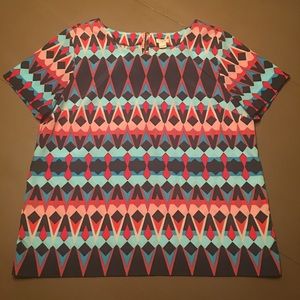 J Crew Summer short sleeve blouse