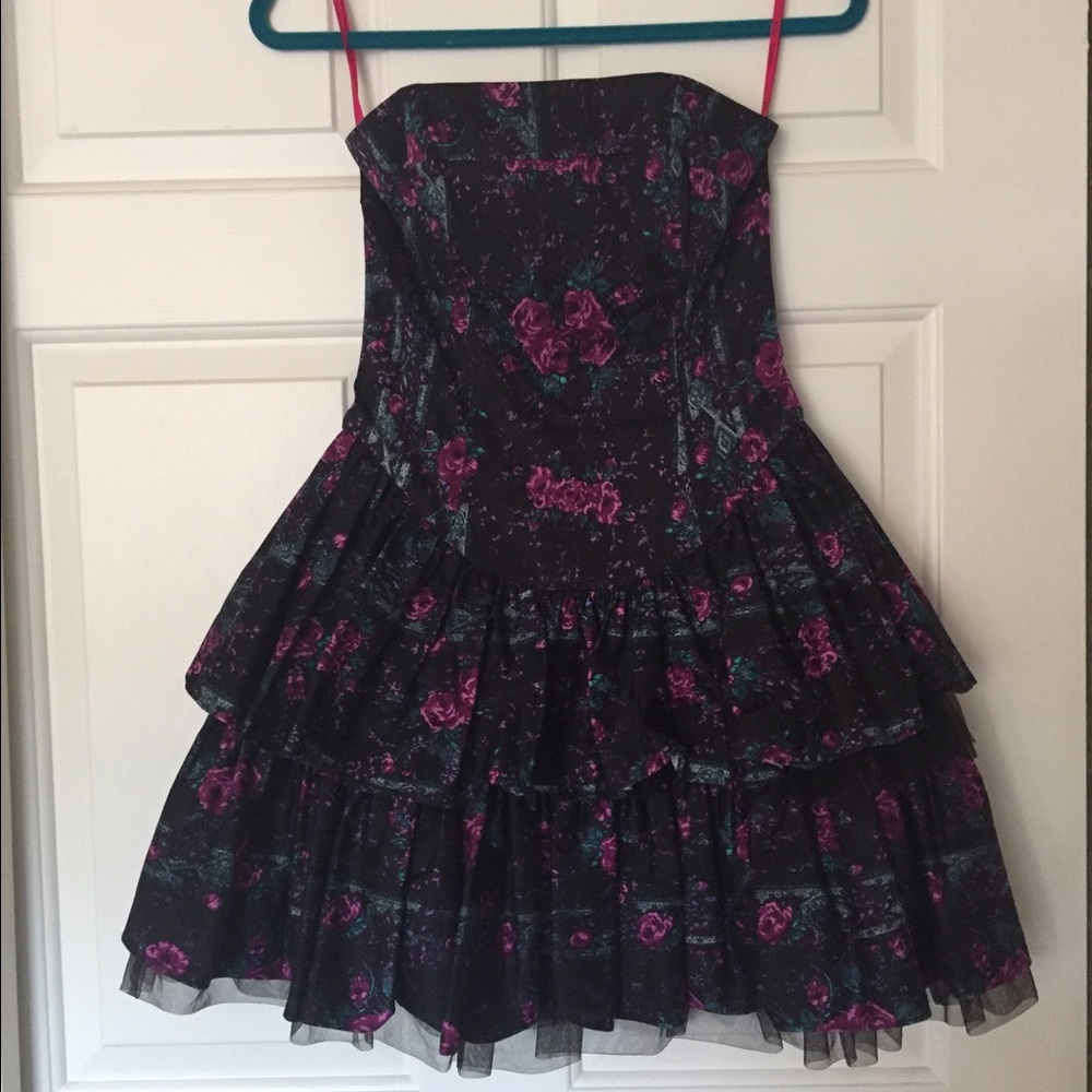 Strapless Floral Betsey Johnson Dress SZ 4