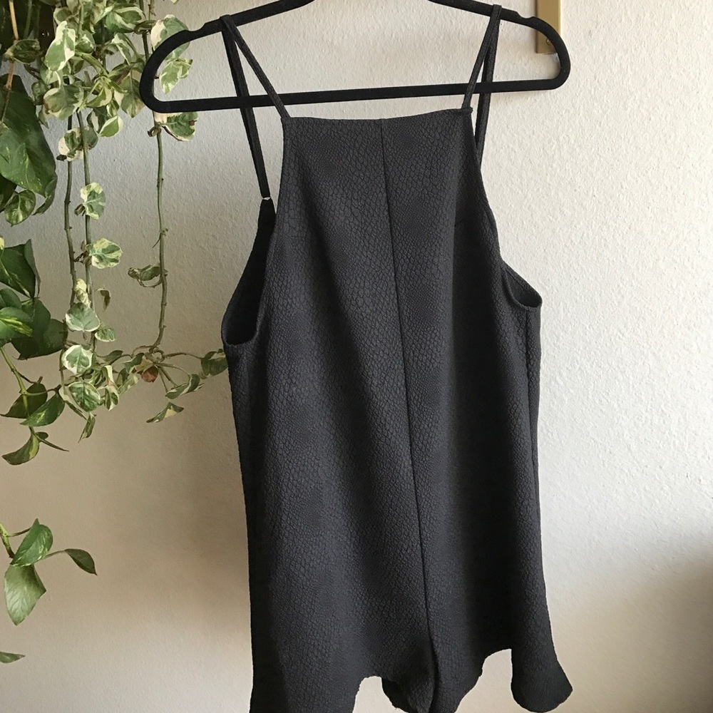 Beach Riot Black Python Romper