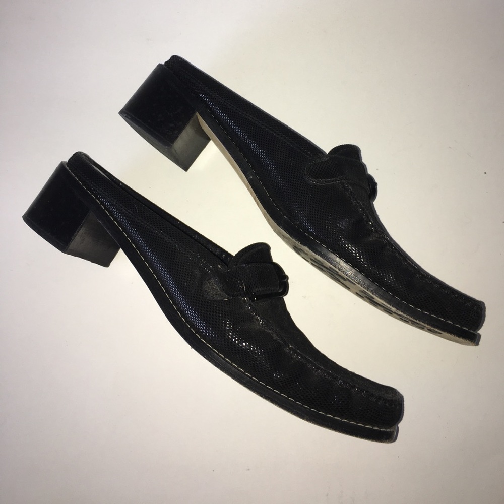 Stuart Weitzman Mule Slides Black Heels - image 1