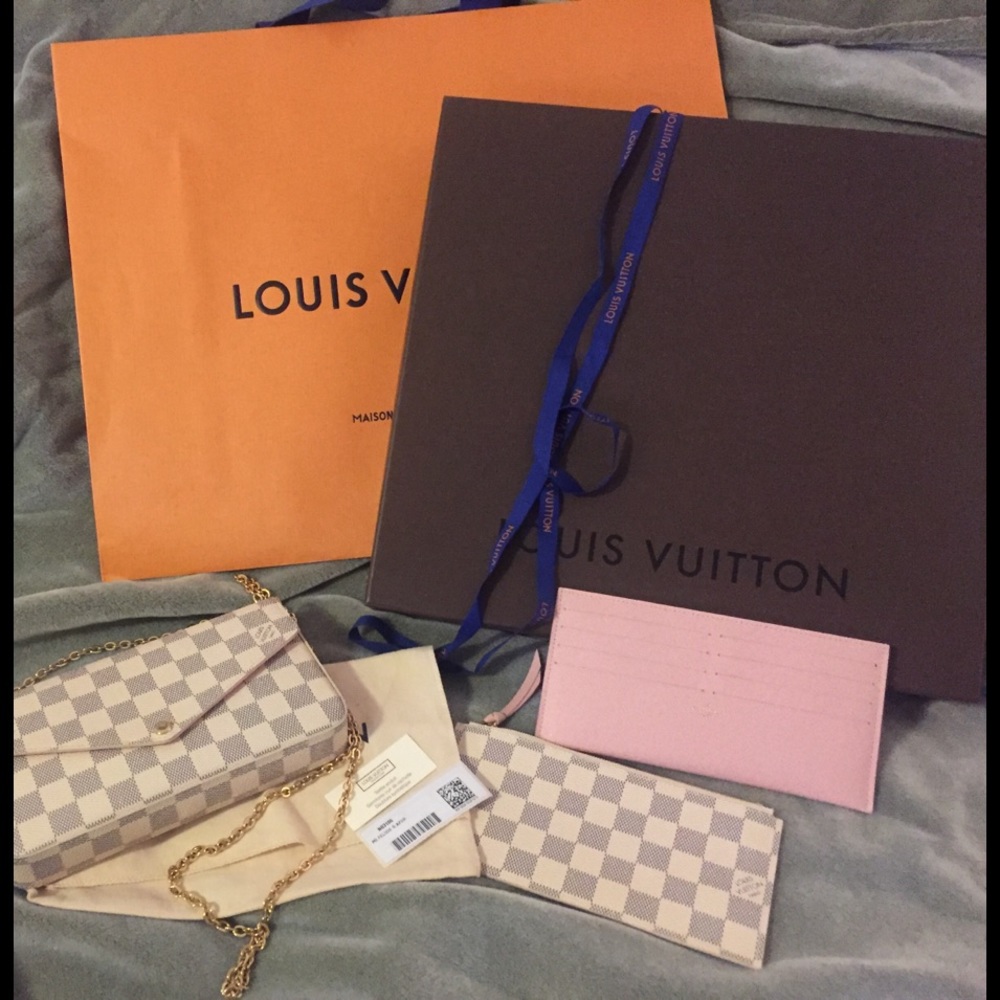 Louis Vuitton POCHETTE FELICIE Damier Azur Canvas